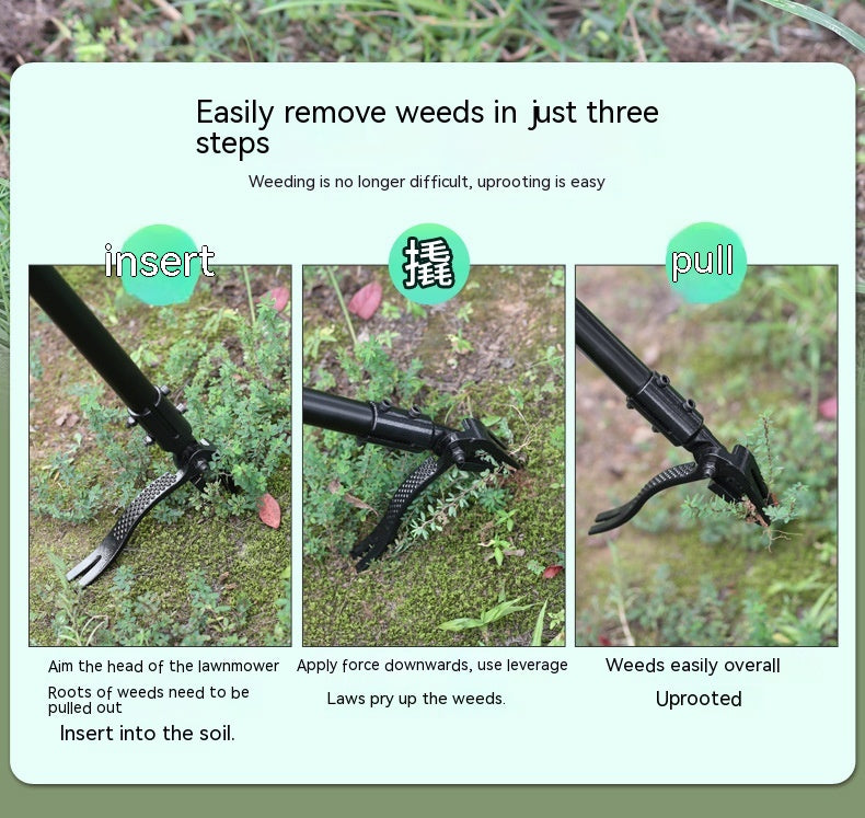 Three-Section Standing Weeding Tool