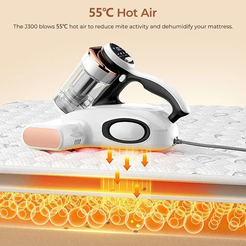 Vacuum Cleaner with Dust Sensor, Anti-allergen Mattress Vacuum Cleaner with UV & Ultrasonic and High Heating