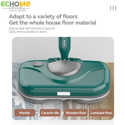Wireless Electric Floor Mop with Bucket ,Rechargeable Sprayer Rotary Household Floor Cleaning Mop