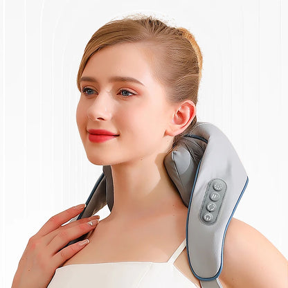 Automatic hot compress shoulder & neck massager