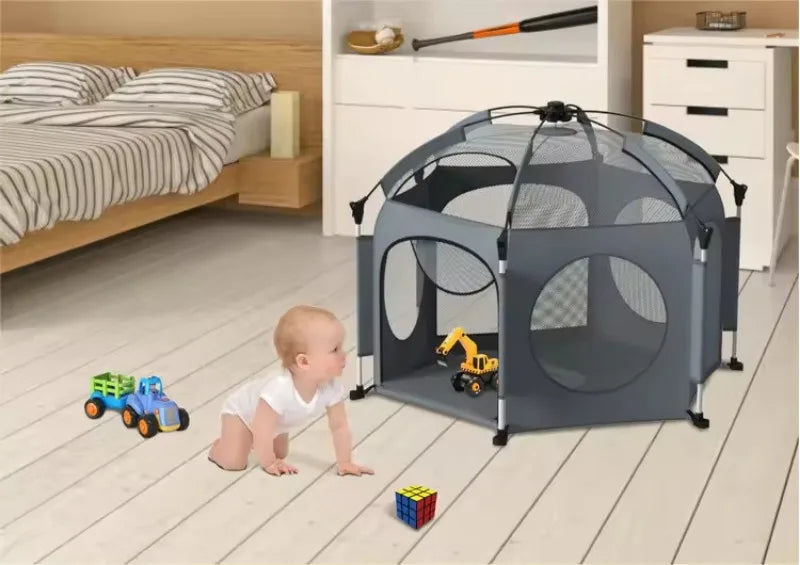 4 in 1 Pop Up Playpen for Baby Indoor and Outdoor Portable Lightweight  with Canopy