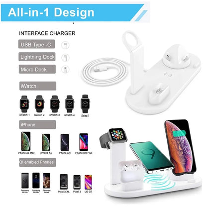 5 In 1 Wireless Charger Stand Pad For iPhone 1