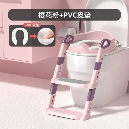 Stair Style Children's Toilet Boy and Girl Baby Toilet Folding Rack