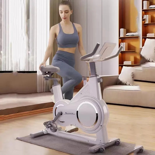 Spinning Bike Fitness with office desk tray