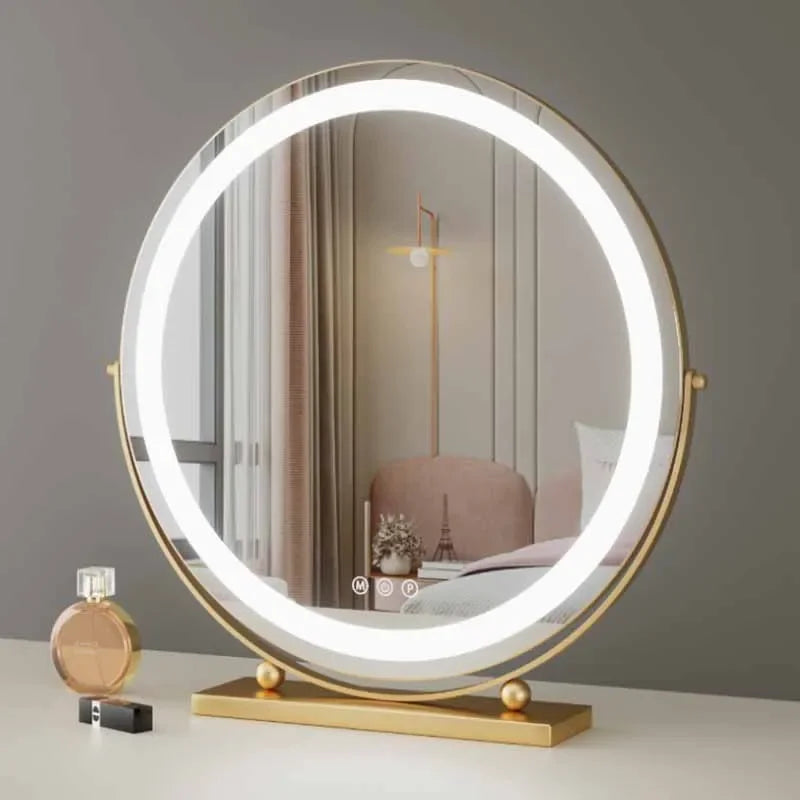 Vanity Light Led Aesthetic Round Makeup Mirror .