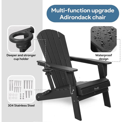 Heavy-duty all-weather HDPE comfortable set, indoor and outdoor folding lounge chair