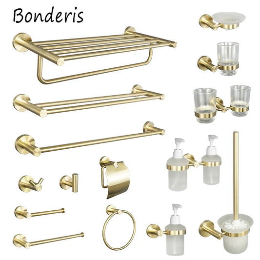Brushed Gold Bathroom Accessories T