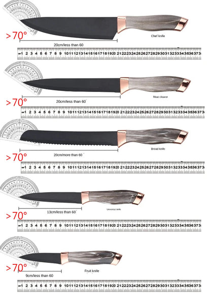 7PCS Kitchen Knife Set Kitchen & Sharpener