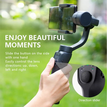 3-Axis Handheld Gimbal Phone Stabilizer with Extend Tripod for Smartphone