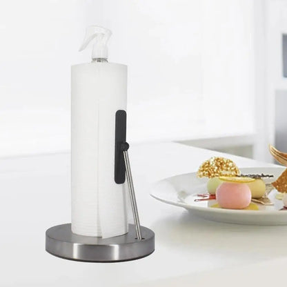 Stainless Steel 2 In 1 Countertop Paper Towel Holder  With Spray Bottle